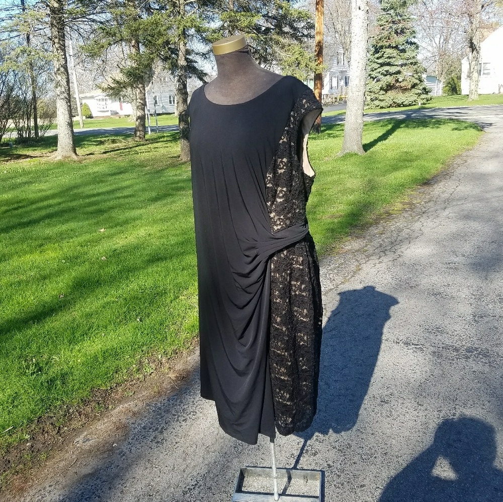 Plus Size Black Lace Dress